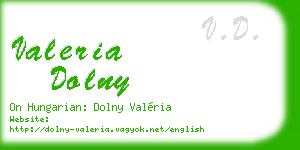 valeria dolny business card